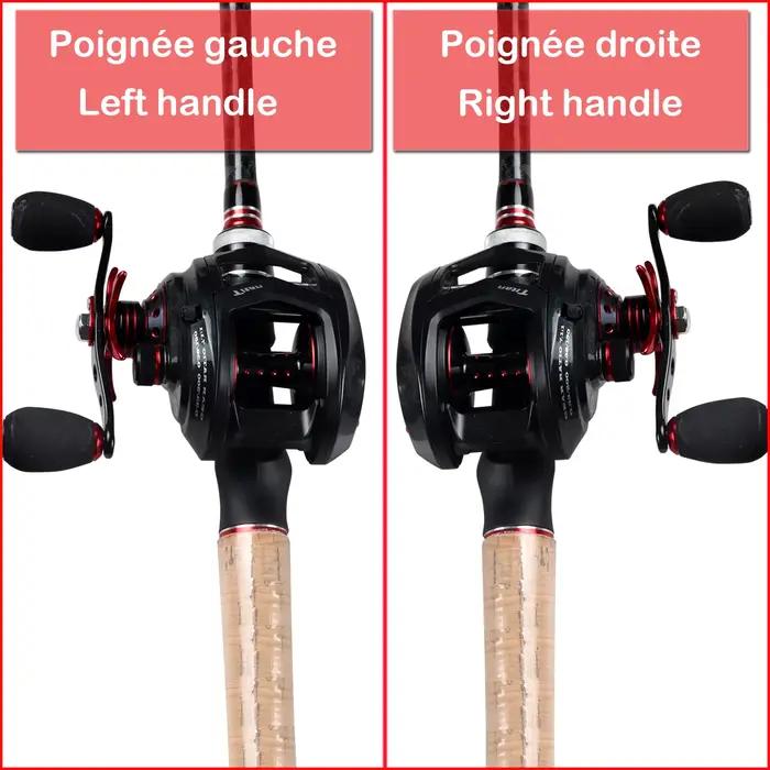 Moulinet de pêche casting JOHNCOO MT200 pour gros poissons, 13kg de frein, ratio 7.1:1 et 11+1 roulements