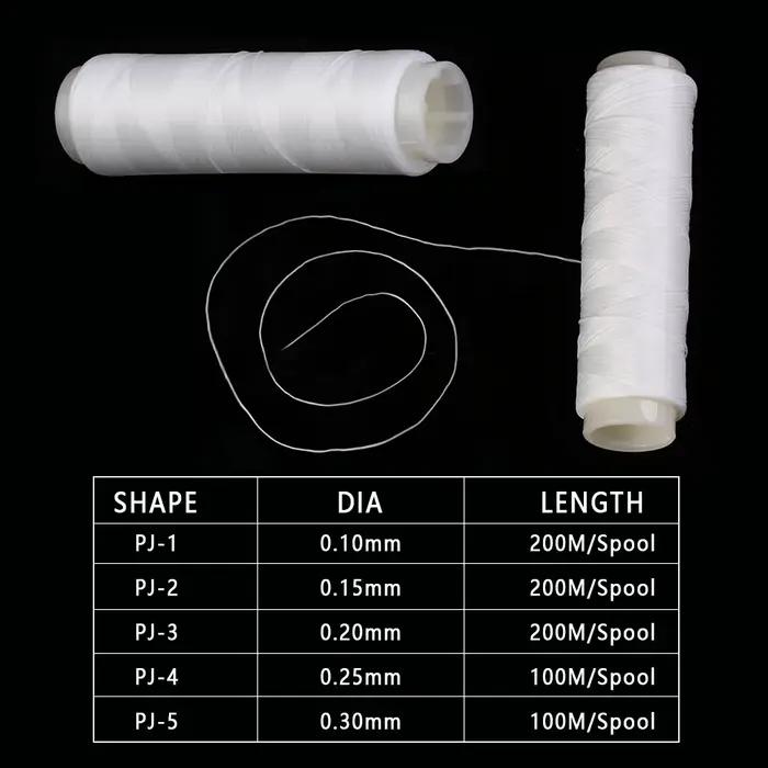 Fil de pêche nylon PE haute résistance élastique - Fil monofilament invisible pour appâts