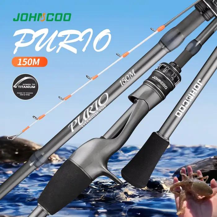 Canne à pêche Johncoo 150 pour seiche et poulpe, pointe titane légère, pêche en mer et eau douce