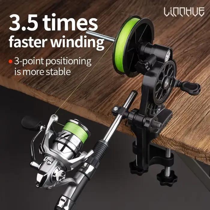 Bobineuse Légère LINNHUE pour Ligne de Pêche Antirouille - Outil Accessoire Durable pour Moulinet Spinning et Baitcasting