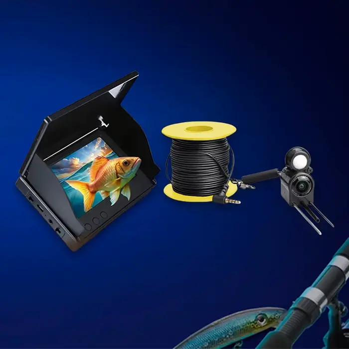 Caméra pêche sous-marine 4.3 pouces écran IP68 étanche vision nocturne 15/20/30m - Fishing HD camcorder
