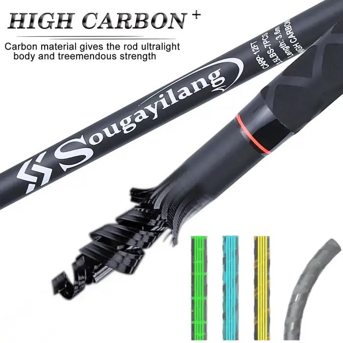 Canne carpe voyage Sougayilang 3.0-3.6m 6/7 sections carbone - Pêche feeder portable télescopique