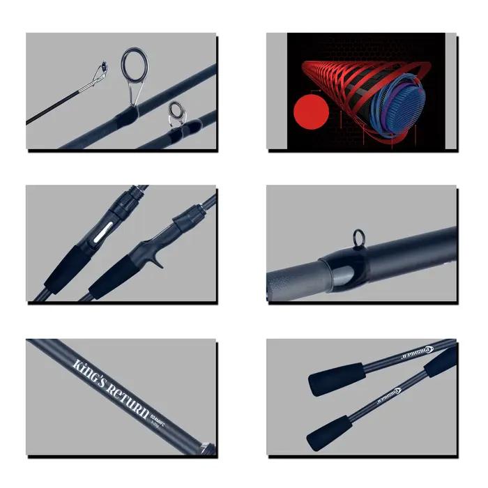 Canne à pêche PHISHGER spinning baitcasting voyage carbone mini 5-30g M rapide ultralight pour truite