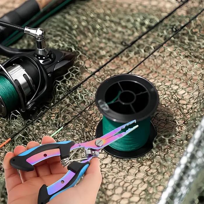 Pince multifonction pêche coupe ligne acier inoxydable et ouvre anneaux portable