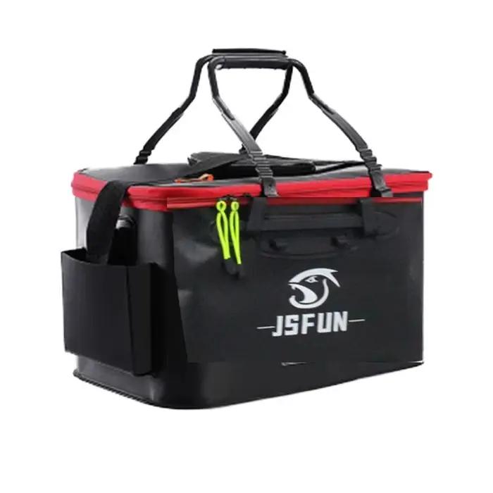 Seau de pêche pliable EVA sans pompe à oxygène pour transporter vos poissons vivants en extérieur