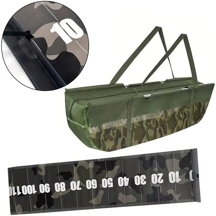 Filet de pesée pliable et tapis de protection pour peser et manipuler poissons en sécurité