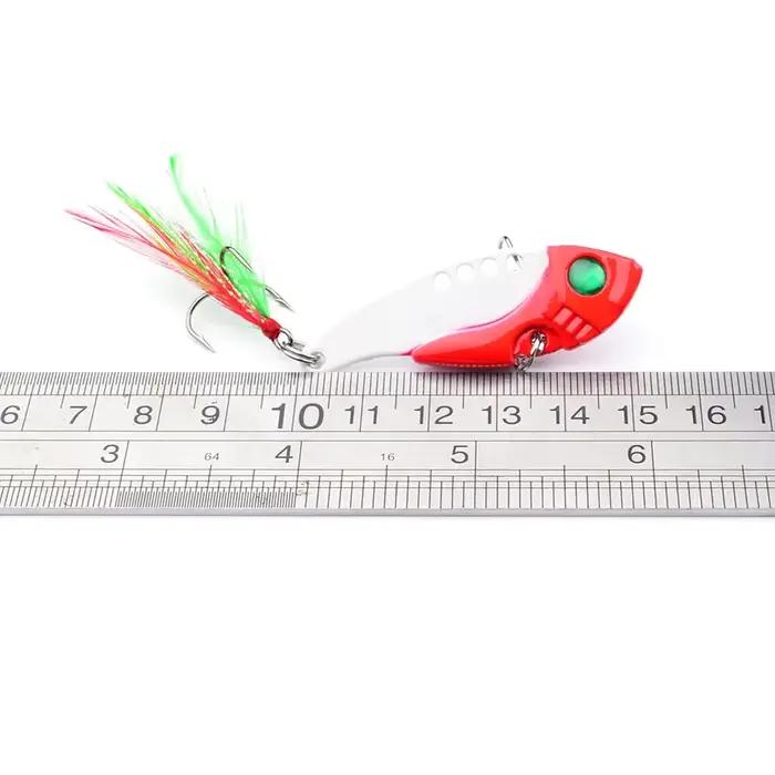 Leurre cuillère pêche brochet 50mm 10.5g 8 couleurs avec hameçon triple, leurre métal vibrant wobble