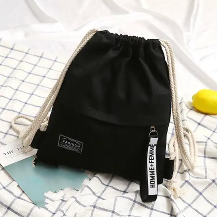 Sac à dos à cordon de serrage canvas pour pêche - Backpack double bretelles portable pour hommes et femmes