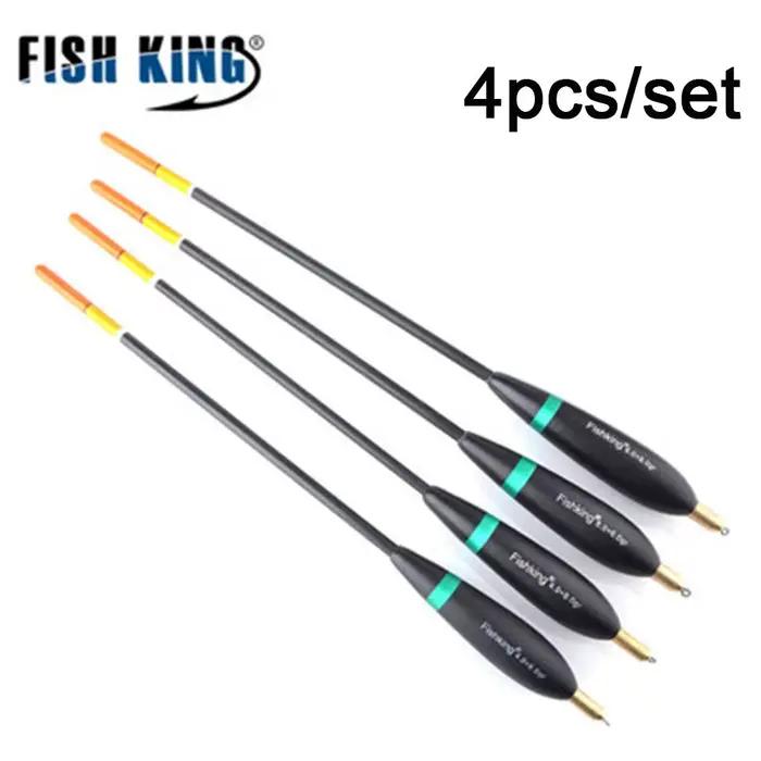 Lot de 4 flotteurs de pêche en bois de paulownia 8g-10g 24cm-26cm pour la carpe et