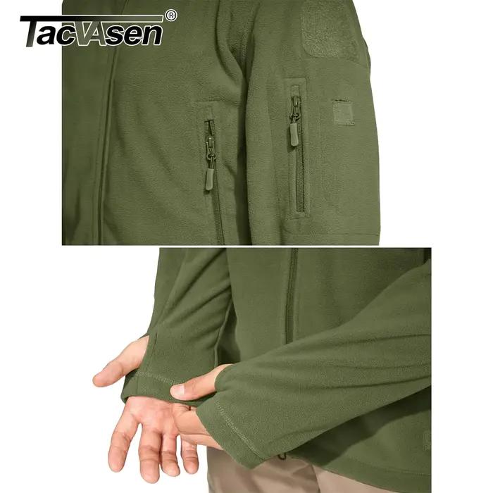 Veste polaire TACVASEN à capuche multi-poches - Vêtement technique pour pêche, randonnée et activités extérieures