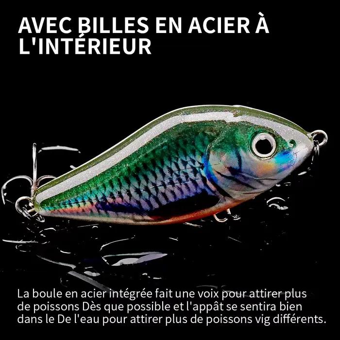 Slider jerkbait TREHOOK 6-10cm sinking avec vibration hiver pour brochet et sandre