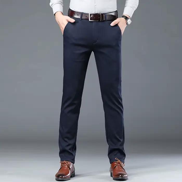 Pantalon costume slim homme été pour pêche business - Coton vert et coupe élégante pour pêche professionnelle