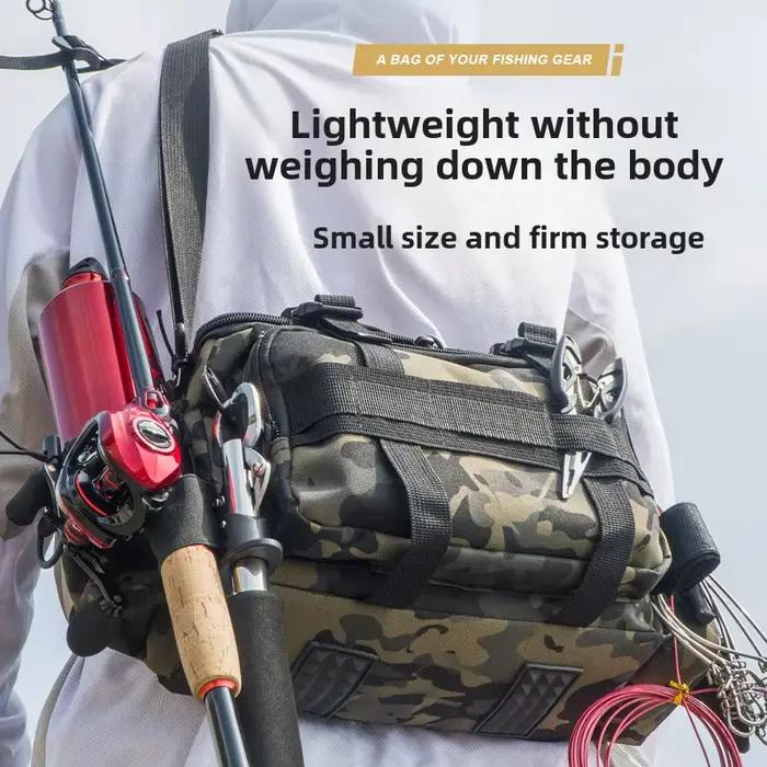 Sac à dos pêcheur étanche rangement canne à pêche portatif pêche à la mouche sport extérieur