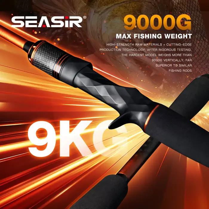 Canne Seasir Cast X carbone 1.83m-2.1m pour leurres 7-25g, drag super 9kg spinning et casting