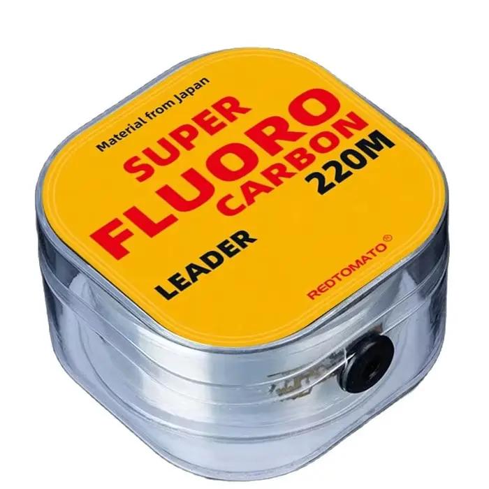 Ligne fluorocarbone REDTOMATO 220m transparente leader carbone pour pêche à la mouche