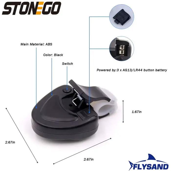 Détecteur de touche LED portable FLYSAND - alarme sonore puissante pour pêche carpe nomade