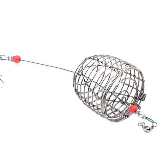 Cage à appâts feeder en acier inoxydable pour la pêche de la carpe et des poissons blancs