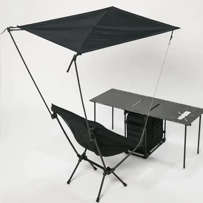 Chaise plage ombrière pliante transat avec pare-soleil pêche camping extérieur détente