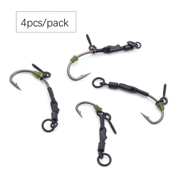 Hameçons Ronnie Rig en acier à haute teneur en carbone pour pêche à la carpe réservoirs d'eau douce pêcheurs amateurs professionnels cadeaux