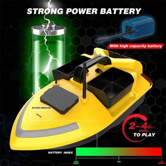 Bateau appât télécommandé V020 GPS avec sondeur poissons, double moteur et fonction cruise pour pêche carpe