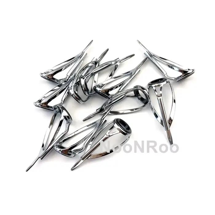 Kit 3 anneaux #6/#8 MN tip top pour montage et réparation cannes spinning et casting DIY argenté