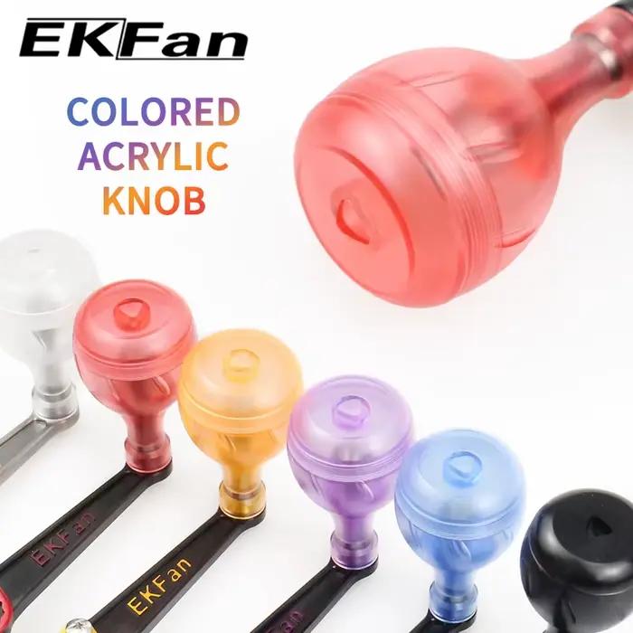 Manivelles EKFan 130MM alliage ultraléger 22G - Poignées acrylique pour moulinets 8x5MM et 7x4MM