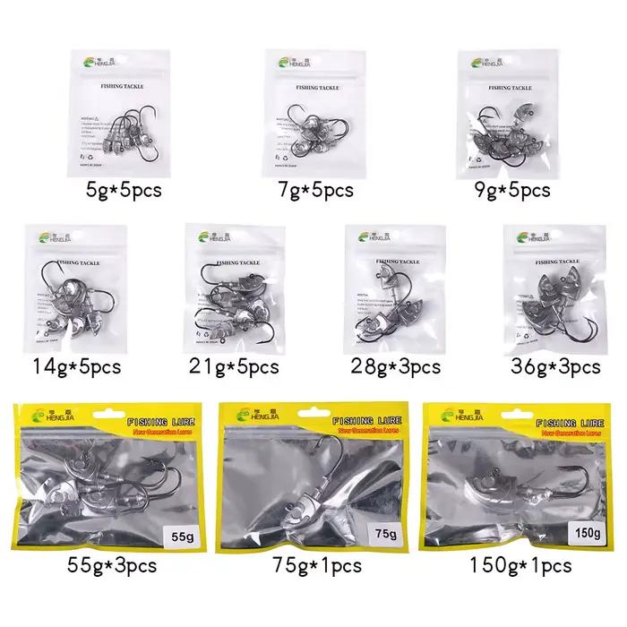 Big Jig Head Long Hook Heavy Triangle Head pour leurres souples et vers - Hameçon pêche robuste