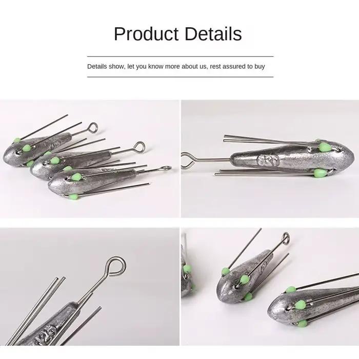 Plombs de pêche lumineux 50g-110g avec perle résistants pour technique drop shot et connecteur hameçon