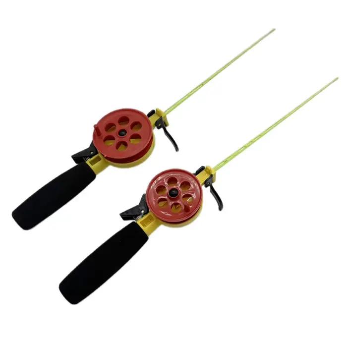 Combo canne et moulinet Ackibbik pour pêche sur glace - Mini canne pour truite, doré et perche
