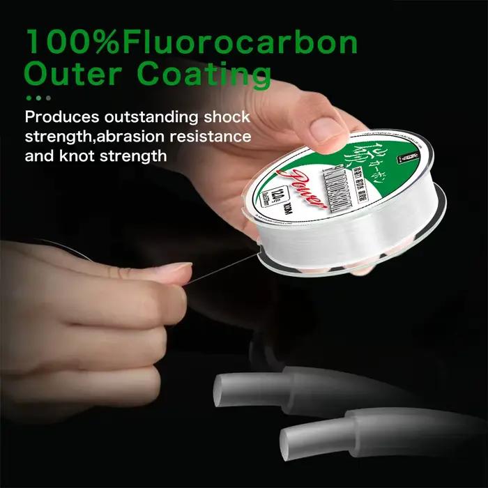 Ligne fluorocarbone 100% pêche carpe ZUKIBO 50m 100m résistance 2 à 85lb leader Japon haute résistance