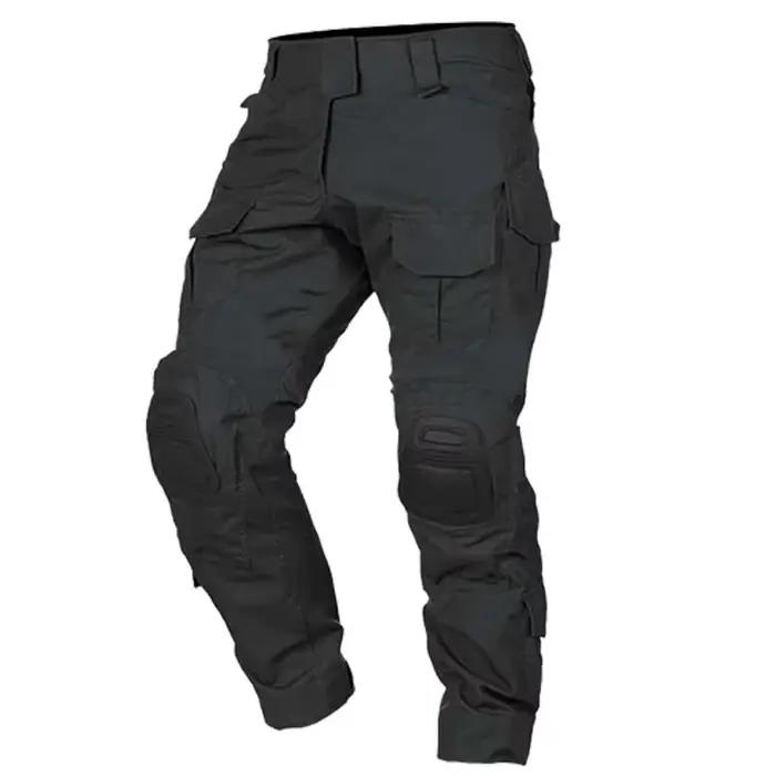 Pantalon tactique pêche camouflage respirant imperméable avec genouillères intégrées pour hommes