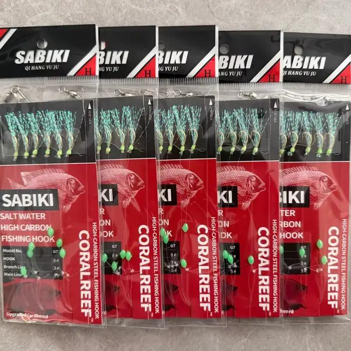 TAKBAS Sabiki Rigs Leurres Lumineux Hameçons Haut Carbone Eau Douce Salée Pêche Mer Accessoires