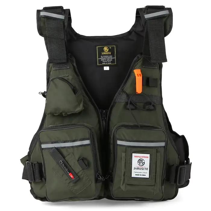Veste de pêche professionnelle homme avec flottabilité - Gilet de sauvetage portable multi-poches étanche 2022