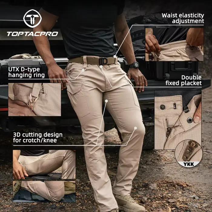 Pantalon tactique TOPTACPRO avec boîte cadeau - Triple protection pour pêche sportive intensive