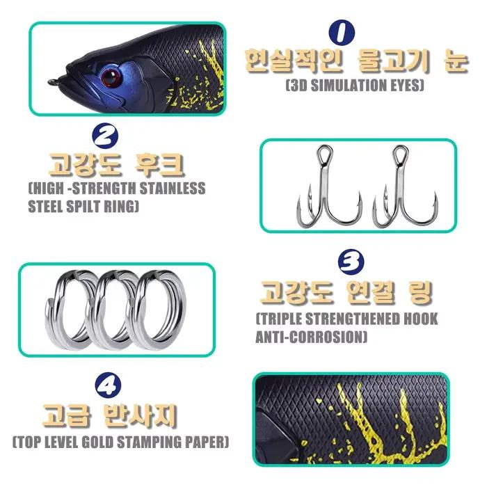 Appât de pêche en eau de mer Leurre Slow Sinking SwimBaits 30G Whopper Vibration pour brochet black-bass nage lente réaliste océan lac rivière étang