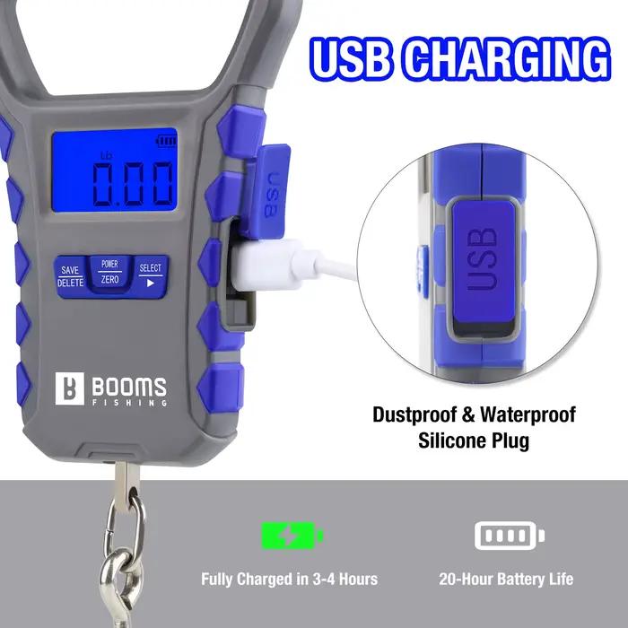 Balance numérique rechargeable Booms Fishing XW50 30kg - Outil de pêche portable pour voyage et bagages
