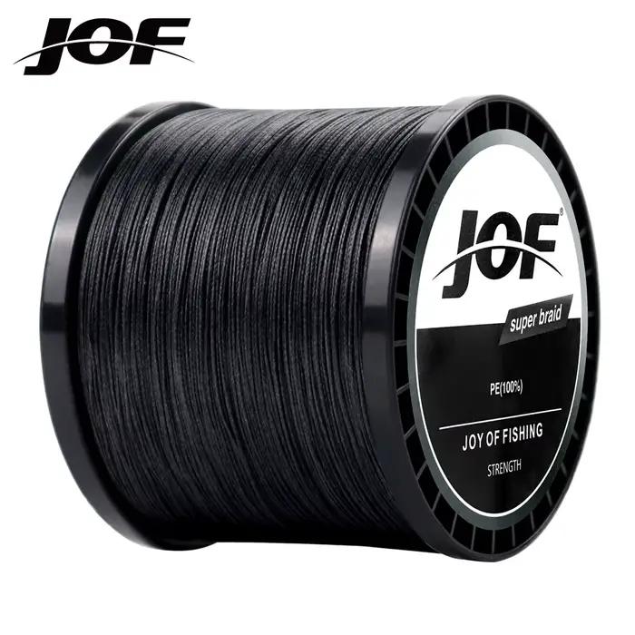 Ligne de pêche PE multifilament JOF 4 brins 20-100LB, douce et résistante pour la pêche à la carpe