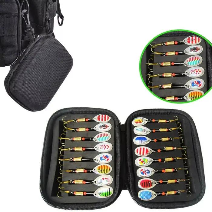 Boîte de rangement EVA pour mouches de pêche à la truite - Étui portable pour leurres spinner