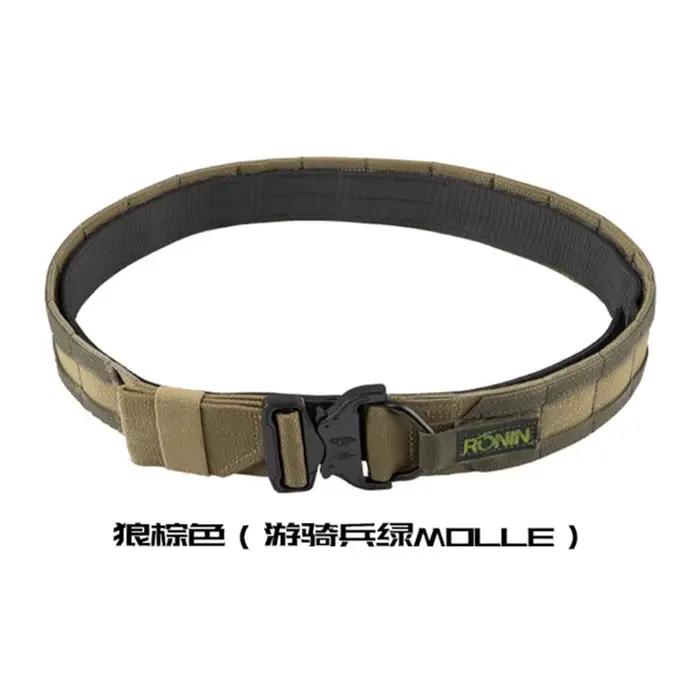 Ceinture tactique double couche 1.5 pouces fighter belt - Équipement pêche chasse MOLLE nouveau
