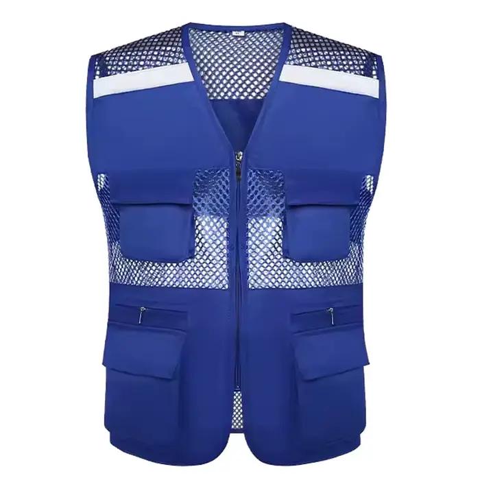 Veste filet pêche été - Veste sans manches respirante multi-poches pour pêche en mer