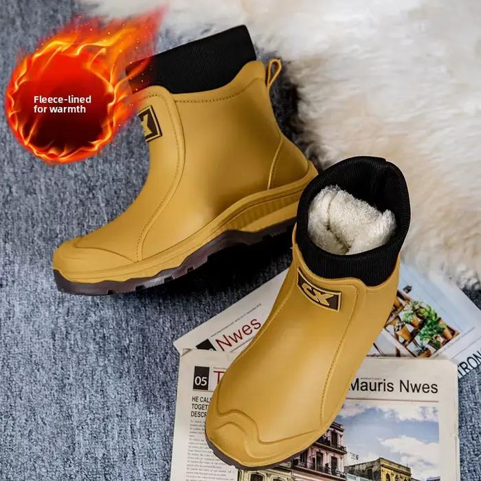 Bottes de pluie basses homme mode toutes saisons antidérapantes résistantes PVC