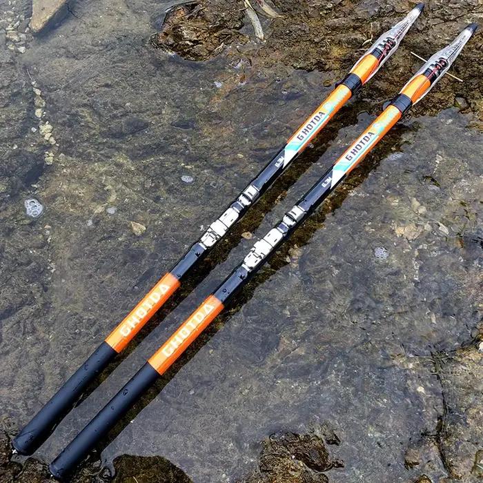 Canne rock fishing GHOTDA carbone télescopique 2.7-6.3m pour pêche sur rochers en mer - Canne spinning océan