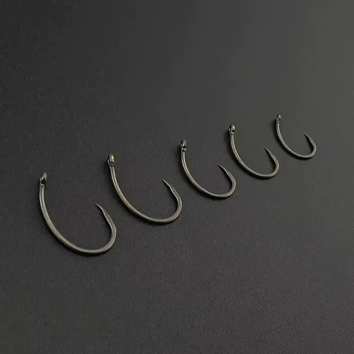 50 hameçons sans ardillon Hirisi en acier carbone haute qualité revêtus - accessoires pêche 8012