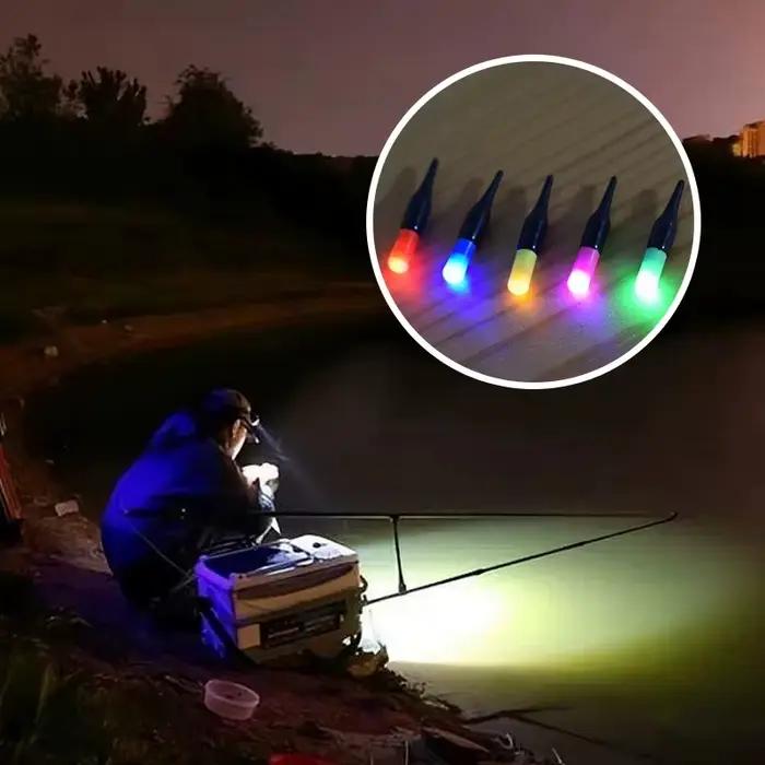 5 flotteurs LED à queue lumineuse - Lumières colorées changeantes pour pêche nocturne et crépusculaire