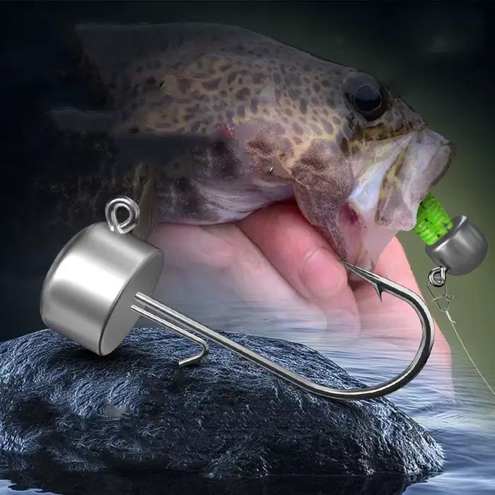 Hameçon NED jig tête anti-décrochage pour poisson mandarin queue T leurres souples pêche verticale