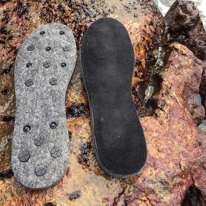 Semelles feutre avec clous pour chaussures de pêche - Semelles amovibles anti-dérapantes tailles 39 à 45 pour pêche sur rochers