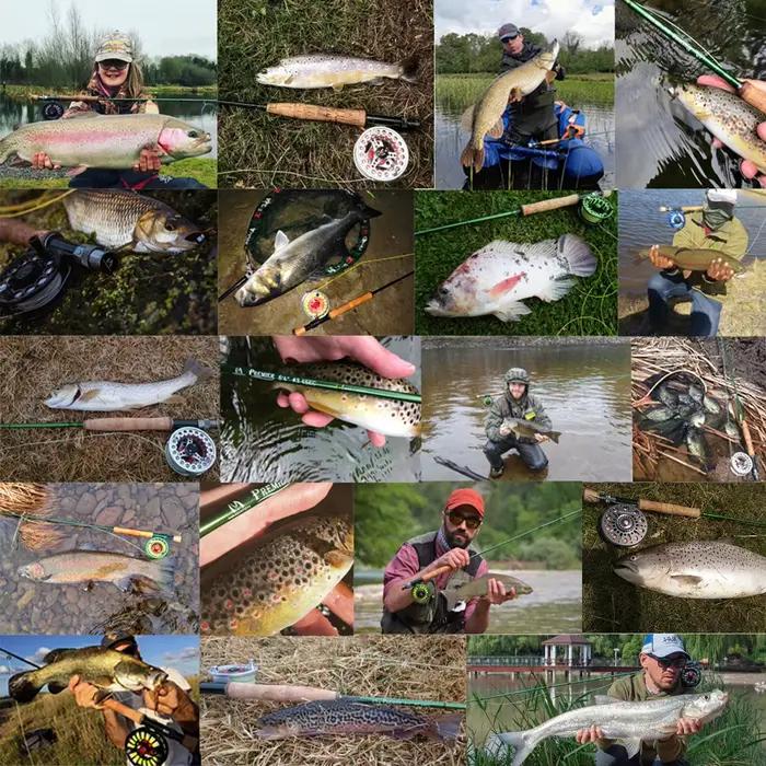 Canne à mouche 3-12wt 2.7m Maximumcatch - Action rapide fibre carbone 36T 4 sections portable avec tube