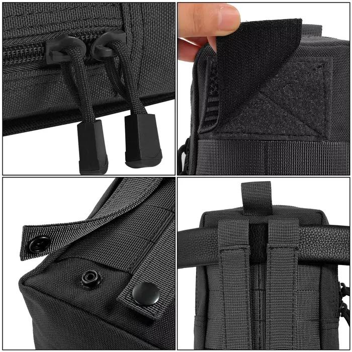 Poche tactique étanche Molle pour ceinture - Sac EDC pour chasse randonnée camping