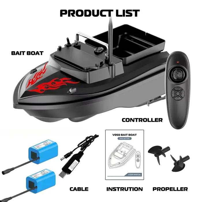 Bateau appât télécommandé RC 500m portée 2kg charge vitesse fixe étanche pêche VWVIVIDWORLD