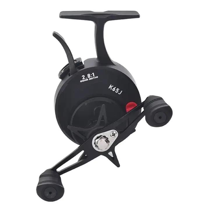 Moulinet Lizard Free Runner avec poignée EVA pour pêche sur glace - bobine métal ou plastique